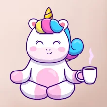 Yoga - jednorožec káva