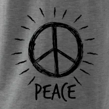 Peace symbol čiernobiely