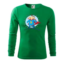 Táta superman - dievča a chlapec Táta superman - dievča a chlapec