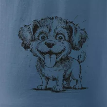 Lagotto romagnolo karikatúra vypláznutý jazyk
