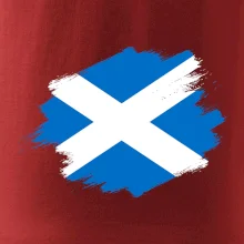 Škótska vlajka kreslená štetcom