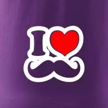 i love mustache - obrys