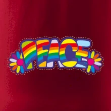 Peace nápis dúhový