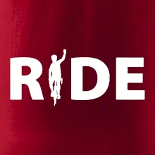 Ride - nápis s cyklistom Ride - nápis s cyklistom
