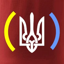 Ukrajina trojzubec s farbami