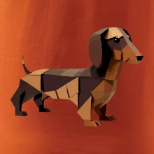 Jazvečík - zlepený z papiera