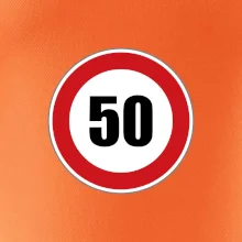 Dopravná značka - obmedzenie rýchlosti 50 Dopravná značka - obmedzenie rýchlosti 50