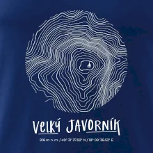 Velký Javorník (Beskydy) - vrstevnice v kruhu