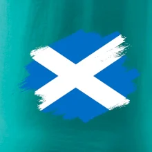 Škótska vlajka kreslená štetcom