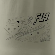 Skokan na lyžiach čierny obrázok FLY