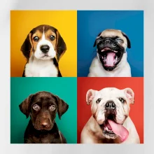 Psi šteňatá koláž