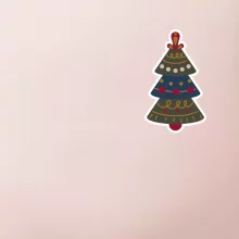 Folklór na prsníku vianočný stromček