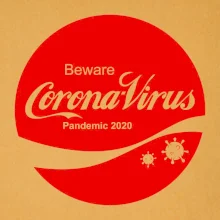 Corona virus pandemic logo