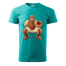 Baseballový catcher retro rytina