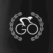 Logo cyklistu a reťaz