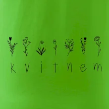 Kvitnem - Nápis s kvetinami