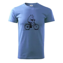 Tučná mačka na bicykli