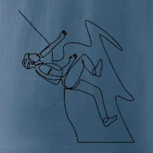 Lezec na skale jedným ťahom Lezec na skale jedným ťahom