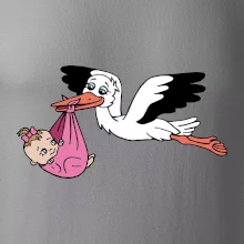 Bocian a bábätko - dievča (Hana-creative)