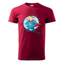 Táta superman - dievča a chlapec Táta superman - dievča a chlapec