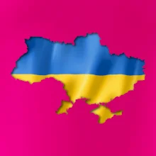 Ukrajina vlajka mapa