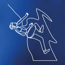 Lezec na skale jedným ťahom