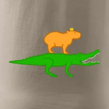 Kapybara na krokodílovi