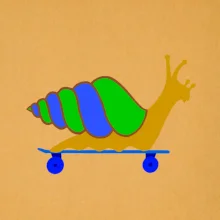 Šnek na skateboardu (Moňas)