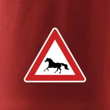 Dopravná značka - Pozor kôň bežiaci