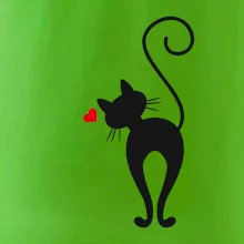 Zamilovaná mačka zozadu