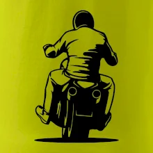 Motorkář na zádech - chopper