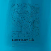 Lomnický štít - vrstevnice v obdĺžniku