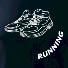 Running nápis šikmo