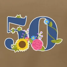 Kvetinové číslo kreslené - 50