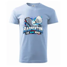 Bedmintonová raketa s košíčkom eat sleep repeat
