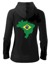 Brazília vlajka v mape