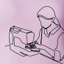 Krajčírka a šijací stroj jedným ťahom