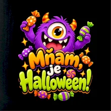 Mňam je Halloween cukríkové strašidlo