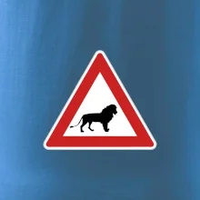 Dopravná značka - Pozor lev Dopravná značka - Pozor lev