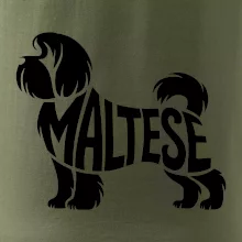 Maltézsky psík nápis v tele