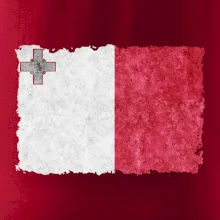 Vlajka Malta ohrýzaná
