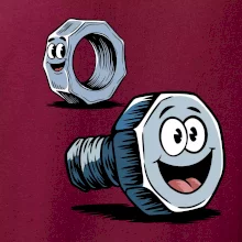 Parové tričko - Skrutka a matka