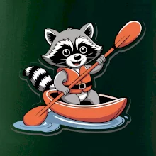 Mýval v kajaku kreslený