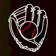 Baseballová rukavice minimalistická linka