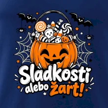 Sladkosť alebo žart tekvicový košík