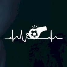 EKG futbal rozhodca a píšťalka