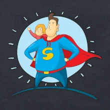 Táta superman - dievča Táta superman - dievča