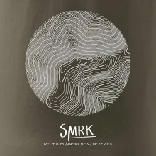 Smrk - vrstevnice v kruhu