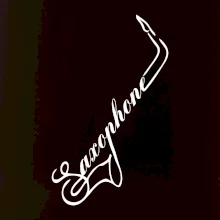 Saxophone nápis Saxophone nápis