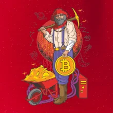 Baník ťaží Bitcoiny